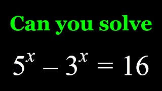 A Nice Exponential Equation 5x3x16 [upl. by Winters]