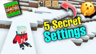 5 Secret Settings 🤫 You Should Know About in Crafting And Building  Gamer Boy Neel [upl. by Eanehs922]