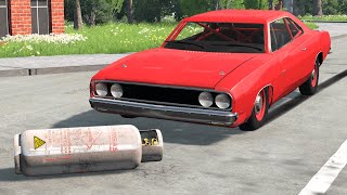 Cars vs Propane Tanks – BeamNGDrive [upl. by Perlman]