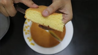 Simple Vanilla Sponge Cake recipe  How to make vanilla sponge cake  Gharanas kitchen [upl. by Keviv]