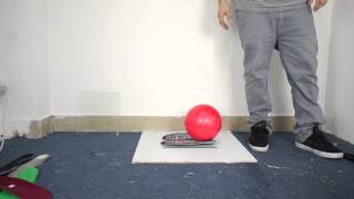 FP Insoles impact test  bowling ball dropped on glass [upl. by Aguayo]