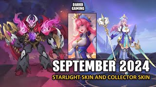 September 2024 Starlight Skin  September 2024 Collector Skin Choices  Mobile Legends [upl. by Otreblanauj]