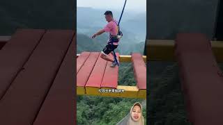 Gak jadi jatuh deh travel bungeejumping adventure bungeejump fun bungee zipline bunjeejumpin [upl. by Goddart]