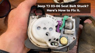 Driver Seat Belt Stuck Fix for Jeep TJ 20032006 Rubicon [upl. by Kulseth831]