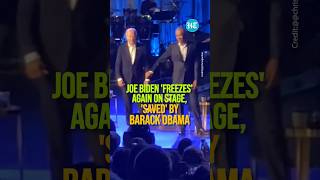 Barack Obama Guides Joe Biden OffStage As He Freezes Up At Fundraiser Event  Watch [upl. by Joette]