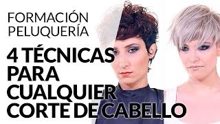 🔥4 TÉCNICAS PARA CUALQUIER CORTE DE CABELLO ▷ EXPLICADAS PASO A PASO [upl. by Kcirad273]