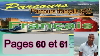 Parcours français 3 AC pages 60 et 61 [upl. by Esertak]