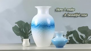 How I make a beautiful vase  Ceramics  The entire pottery process  Hand Carved  ASMR [upl. by Ecnerewal]