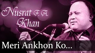 Meri Ankhon Ko Ankhon Ka  Nusrat Fateh Ali Khan  Top Ghazal Songs [upl. by Onitrof447]