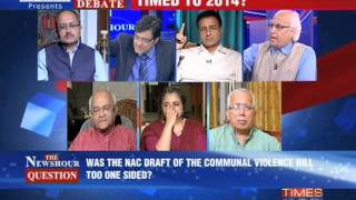 The Newshour Debate Communal Violence Bill  timed to 2014  Part 3 [upl. by Llehsyar287]