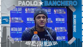 Paolo Banchero talks expectations for 1st AllStar Game ⭐  2024 NBA AllStar Media Day [upl. by Ahsenrad]