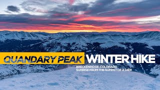 Quandary Peak Winter Sunrise Hike [upl. by Ekeiram742]