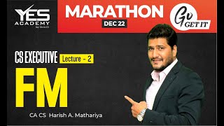 FSM MARATHON for Dec 2022 Part 2  CS Executive Marathon for Dec 22  CA CS Harish Mathariya [upl. by Tarton]