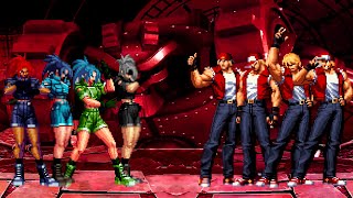 KOF Mugen Leona Heidern Team vs Terry Bogard Team [upl. by Elleniad650]