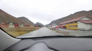 Drive around Longyearbyen Svalbard [upl. by Ayote]