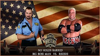 WWE 2K24 Legends of Wrestling Big Bossman vs Rikishi No Holds Barred Ai Full Match [upl. by Lotsyrc]