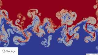 Psychedelic Engineering HD video of a simulation of the RayleighTaylor instability [upl. by Uhile]