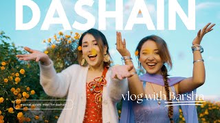 Trishala Vlogs Get ready with us barshakarmacharya TrishalaSings  Dashain vlog day 1 [upl. by Atsillac198]