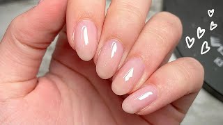 Easiest Way to Do a Gel Overlay on Natural Nails  Builder Gel 101 [upl. by Yhtuv]