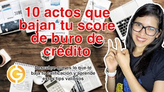 Lo que baja el score de Buro de credito [upl. by Khosrow]