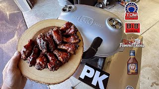 The Best Chicken Wings Ever  On The PK GO Portable Charcoal Grill  Awesome [upl. by Etteraj]