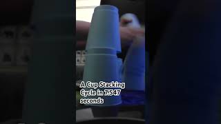 A Cup Stacking Cycle in 7547 seconds shorts sports sportstacking [upl. by Zea]