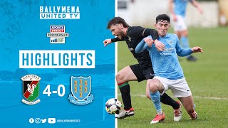 MATCH HIGHLIGHTS  Glentoran 40 Ballymena United [upl. by Acimad]