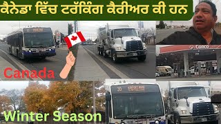 Canada Trucking CarriersWinter SeasonYellow To Golden Maple Trees 🌲 trendingviralvideo truck [upl. by Litton800]