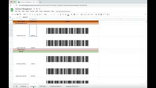 Create Barcode QR Code amp track your inventory all in Google Sheet Scan using AndroidiPhones [upl. by Ayikin]