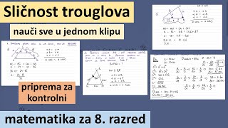 Sličnost trouglova priprema za kontrolni [upl. by Michelina]