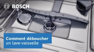 Comment déboucher la pompe de vidange du lave vaisselle Bosch   Bosch Electroménager France [upl. by Uella]