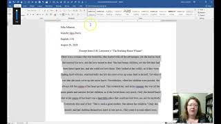 How to Insert a Title Indent Paragraphs and Insert an MLA Page Number [upl. by Eiramnaej625]