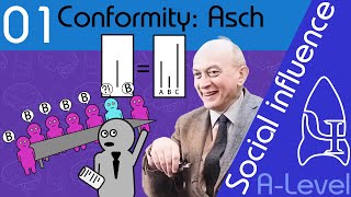 Asch Conformity  Social influence  A Level Psychology [upl. by Negris610]