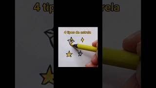 4 tipos de estrela 4 types of stardesenhofacilcomofazerdesenhotutorialshortsart [upl. by Ahsinak]