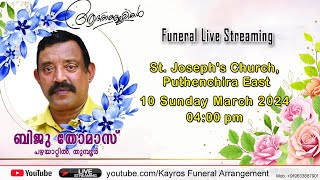 Biju Thomas Pazhayattil  Funeral Ceremony Live [upl. by Socem]