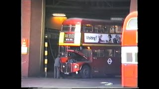 London Buses 1988Routemasters at Plumstead Garage amp Common [upl. by Namwob504]