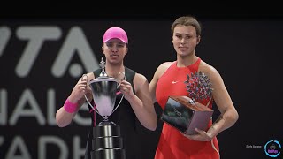 Tiebreak gameplay  WTA finals final match  Iga Swiatek vs Aryna Sabalenka  PC Early access 6 [upl. by Lamrouex344]