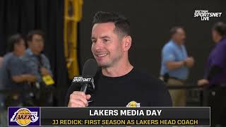 JJ Redick is quota Direct Communicatorquot l Lakers Media Day 2024 [upl. by Hogle]