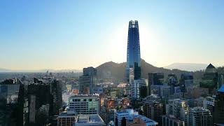 Chile Sky Santiago Tower  the tallest building in South America Gran Torre Costanera Center Torre [upl. by Adaran]