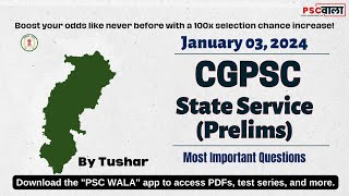 CGPSC Prelims 2023 Top 100 Most Expected Questions with Answers and Explanations  CGPSC Knowledge [upl. by Nordin]