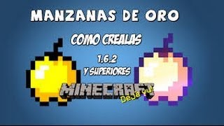 COMO CRAFTEAR MANZANA DORADA ENCANTADA Y NORMAL  MINECRAFT TUTORIALES SURVIVAL [upl. by Westberg774]