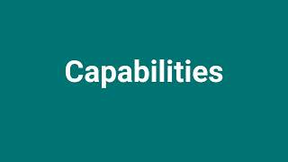 Capabilities Meaning and Pronunciation [upl. by Enywtna]