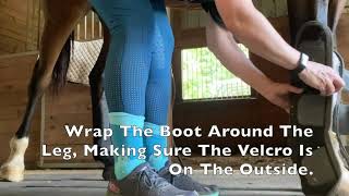 How To Apply Shipping Boots To Your Horses Legs [upl. by Larkin]