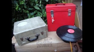 Vintage Gramophone Record Player PHILIPS disc Jockey JUNIOR For Repair [upl. by Eilata]