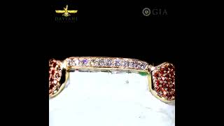 Diamond Bar Ruby Fang Grill diamond grillz viralvideo gold ruby jewelry diamonddesign [upl. by Marijane869]