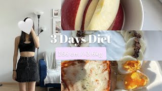 How I lost 3kg in 3 Days short term diet 🍎🍌🍠 [upl. by Namijneb]