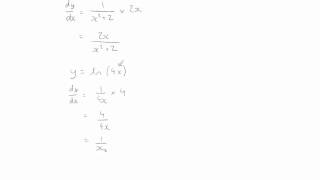 Differentiating ln natural log functions [upl. by Joktan538]