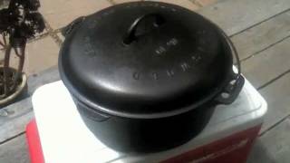 Cleaning a very old cast iron dutch oven [upl. by Natam256]