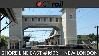 CT Rail Shore Line East Train 1601 to New London Announcements [upl. by Marsland601]