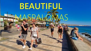 Maspalomas GRAN CANARIA Spain 2024 🇪🇸 🔴 NEW Walking Tour in Canary Islands 4K UHD [upl. by Serg]